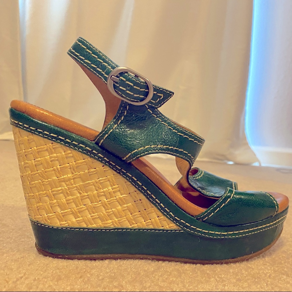 Naya Eternal Leather Wedge Heels Size 9 barely worn. Excellent condition